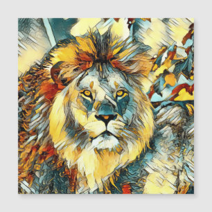Carte Magnétique AnimalArt_Lion_001