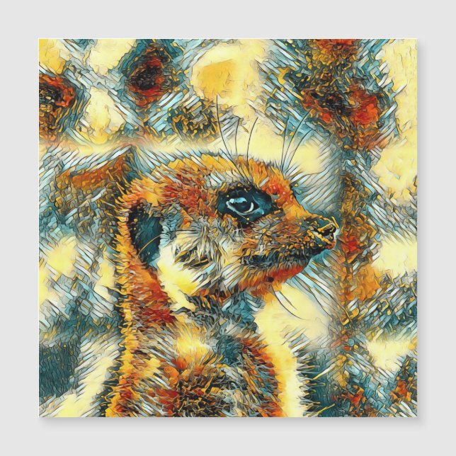 Carte Magnétique AnimalArt_Meerkat_004 (Devant)