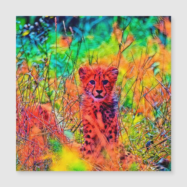 Carte Magnétique AnimalColor_Cheetah_07 (Devant)