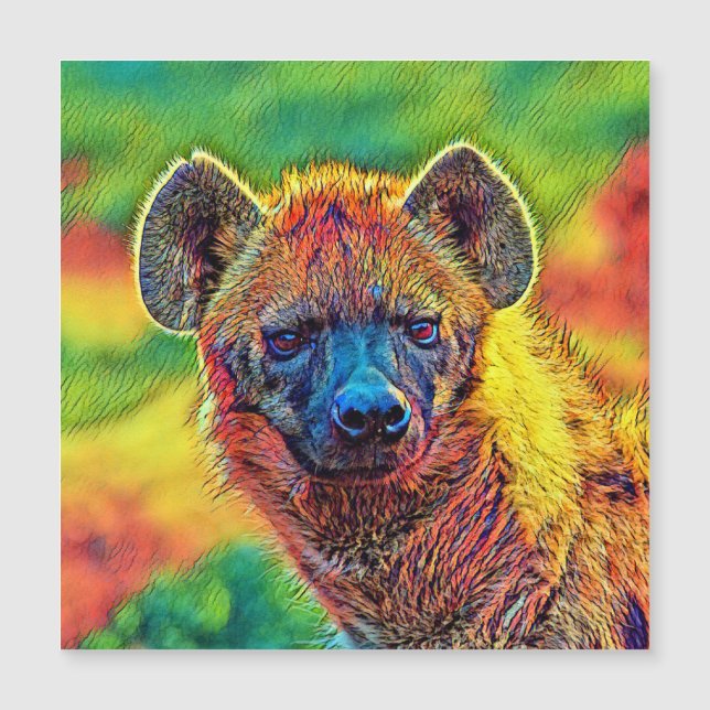 Carte Magnétique AnimalColor_Hyena_001 (Devant)