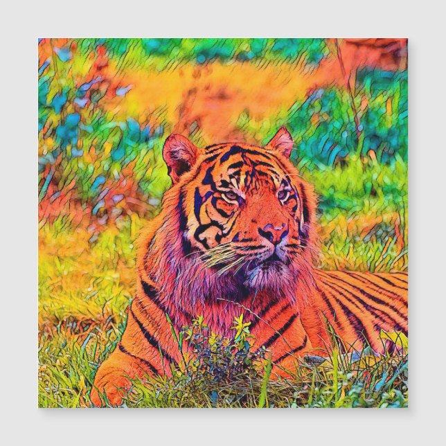 Carte Magnétique AnimalColor_Tiger_002 (Devant)
