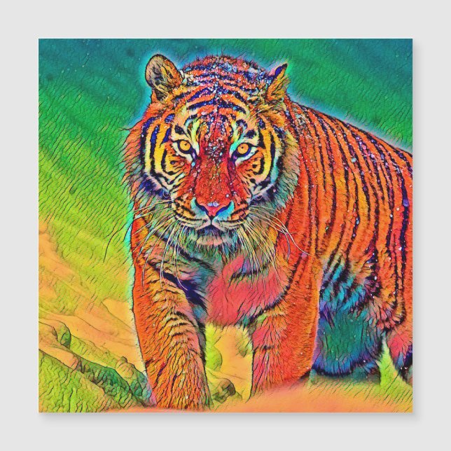 Carte Magnétique AnimalColor_Tiger_005 (Devant)