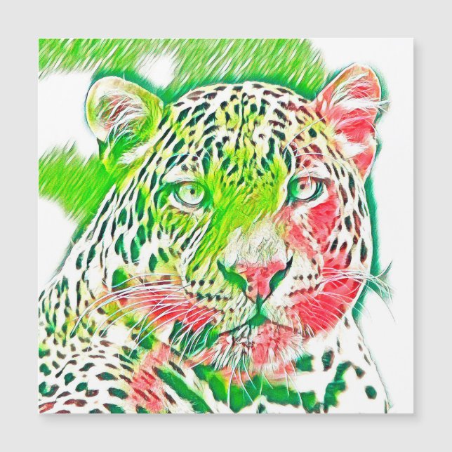 Carte Magnétique AnimalMix_Leopard_005 (Devant)