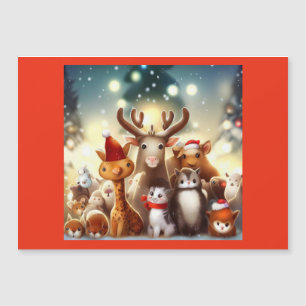 Carte Magnétique Animaux de Noël 7