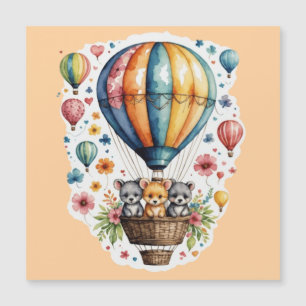 Carte Magnétique Animaux sur un ballon