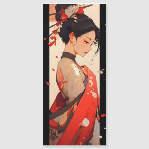 Carte Magnétique Anime Girl Geisha