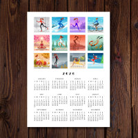Année 2026 Sport Fitness Femme Calendrier féminin