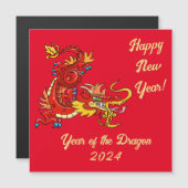 Carte Magnétique Année du Dragon (Devant / Derrière)