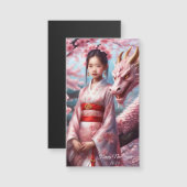 Carte Magnétique Année du dragon 2024 (Devant / Derrière)