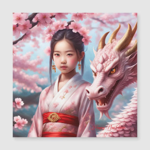 Carte Magnétique Année du dragon 2024