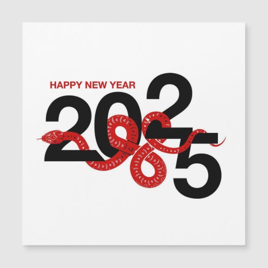 Carte Magnétique Année du Serpent 2025 (Devant)