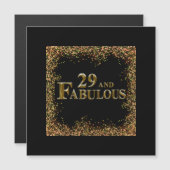 Carte Magnétique Anniversaire 29 ans (Devant / Derrière)