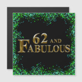 Carte Magnétique Anniversaire 62 ans (Devant / Derrière)