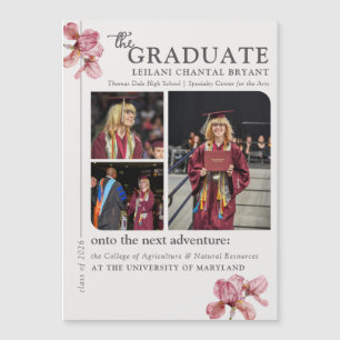 Carte Magnétique Annonce de collage de photos de remise de diplômes