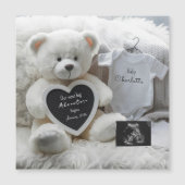 Carte Magnétique Annonce de grossesse élégante moderne  (Devant)