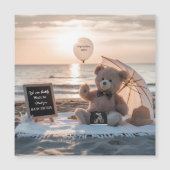 Carte Magnétique Annonce de grossesse minimale Cadeau de bébé simpl (Devant)