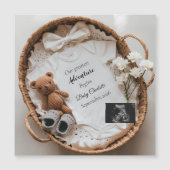 Carte Magnétique Annonce de grossesse neutre et coquette (Devant)