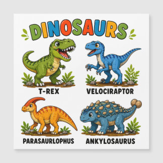 Carte Magnétique Apprentissage des espèces de dinosaures pour les e