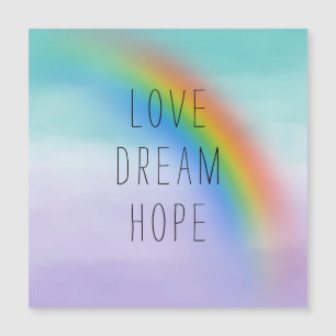 Carte Magnétique Aqua Purple Rainbow Inspirational Love Dream Hope