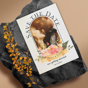 Carte Magnétique Aquarelle Arc floral photo mariage Enregistrer la 