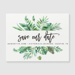 Carte Magnétique Aquarelle classique Les Feuilles tropicaux sauvent