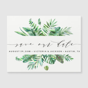 Carte Magnétique Aquarelle classique Les Feuilles tropicaux sauvent