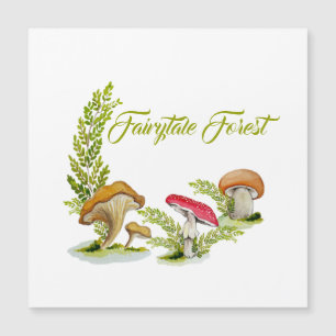 Carte Magnétique Aquarelle de la forêt de Fairytale ensemble de cha