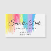 Carte Magnétique Aquarelle en arc-en-ciel dynamique Enregistrer l'a (Devant)