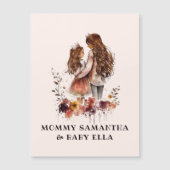 Carte Magnétique Aquarelle mère et fille (1) (Devant)