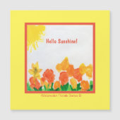 Carte Magnétique Aquarelle solaire Florale (Devant)