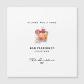 Carte Magnétique Aquarelle Vieux Noël (Devant)