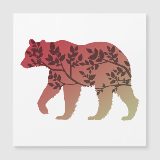 Carte Magnétique Arbre à ours (Devant)