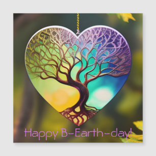 Carte Magnétique Arbre En Forme De Coeur De L'Ornement De Vie