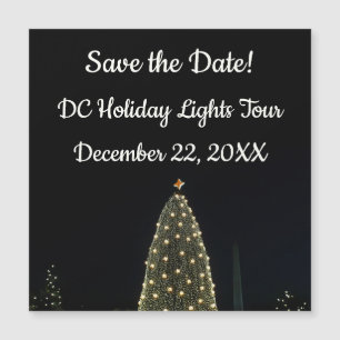 Carte Magnétique Arbre national de Noël et Monument de Washington l
