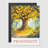Carte Magnétique Arbre Orange Nature Prospérité Ar (Devant / Derrière)