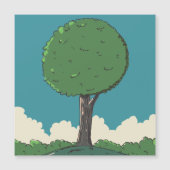 Carte Magnétique Arbre sur une colline (Devant)