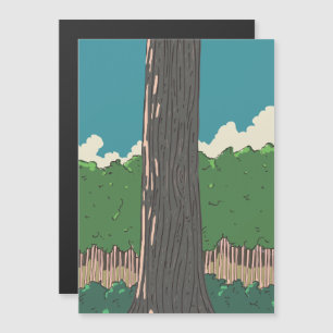 Carte Magnétique Arbres de la forêt japonaise