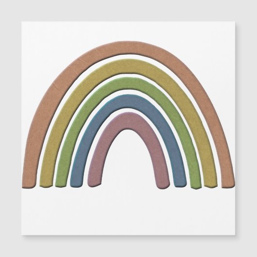 Carte Magnétique Arc En Ciel Avec Faux Rustique Papier Texture Aima (Devant)