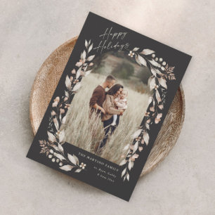 Carte Magnétique Arche de fleurs sauvages bohème Photo Noël Fêtes