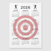 Carte Magnétique Archery Design 2026 Calendar Magnetic Card (Devant)
