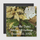 Carte Magnétique Argent et or Noël Arbre II (Devant / Derrière)