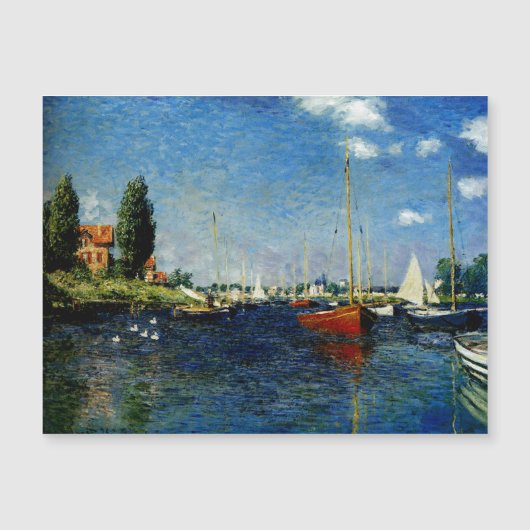 Carte Magnétique Argenteuil, peinture d'art par Claude Monet (Devant)