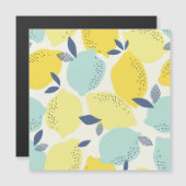 Carte Magnétique Arômes d'agrumes, motif transparent et vivant. (Devant / Derrière)