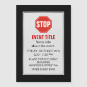 CARTE MAGNÉTIQUE ARRÊTER LE SIGNE (Devant)