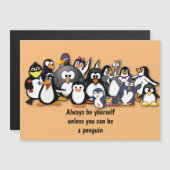 Carte Magnétique Arrière - plan de pingouins Animés (Devant / Derrière)