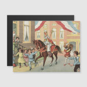 Carte Magnétique Arrivée de Sinterklaas Dutch St. Nick St. Nicholas (Devant / Derrière)