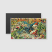 Carte Magnétique Art antique du Père Noël (Devant / Derrière)