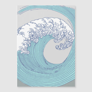 Carte Magnétique Art de vague de surf Ukiyo-e japonais vintage de l