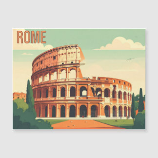 Carte Magnétique Art de voyage vintage du Colisée de Rome