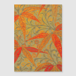 Carte Magnétique Art en bambou terrestre Vintage Imprimer orange